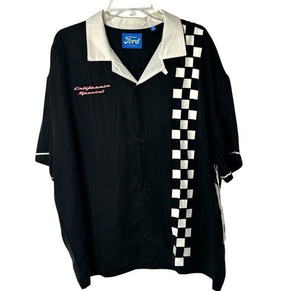 FORD Checkered Men's short sleeve  Shirt authentic size XL pacsun - Picture 10 of 14